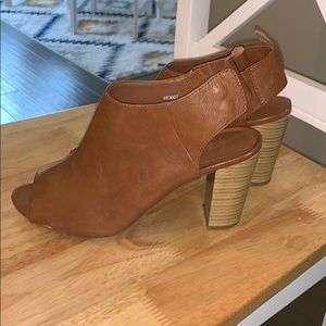 Brown Peep Toe Heels